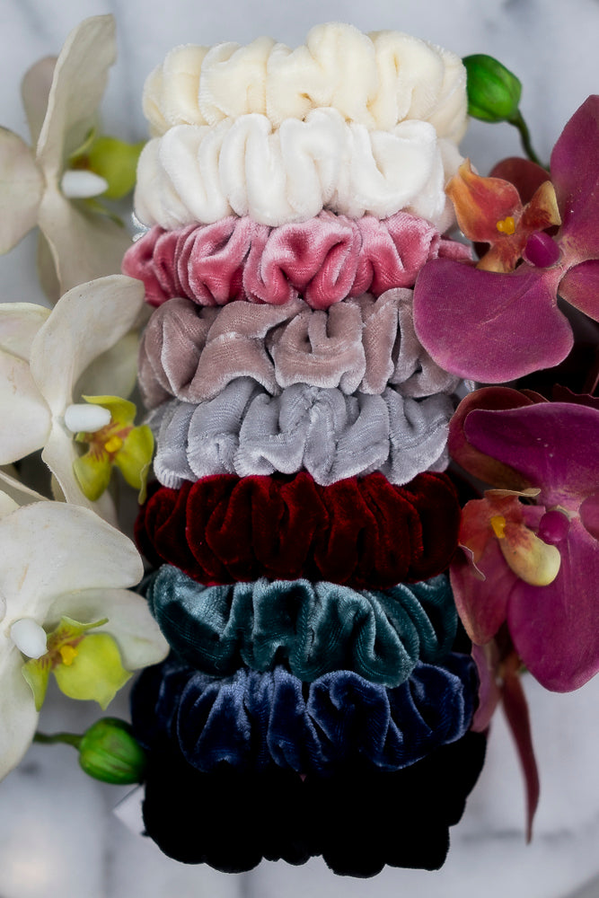 LIGHT GRAY SILK VELVET